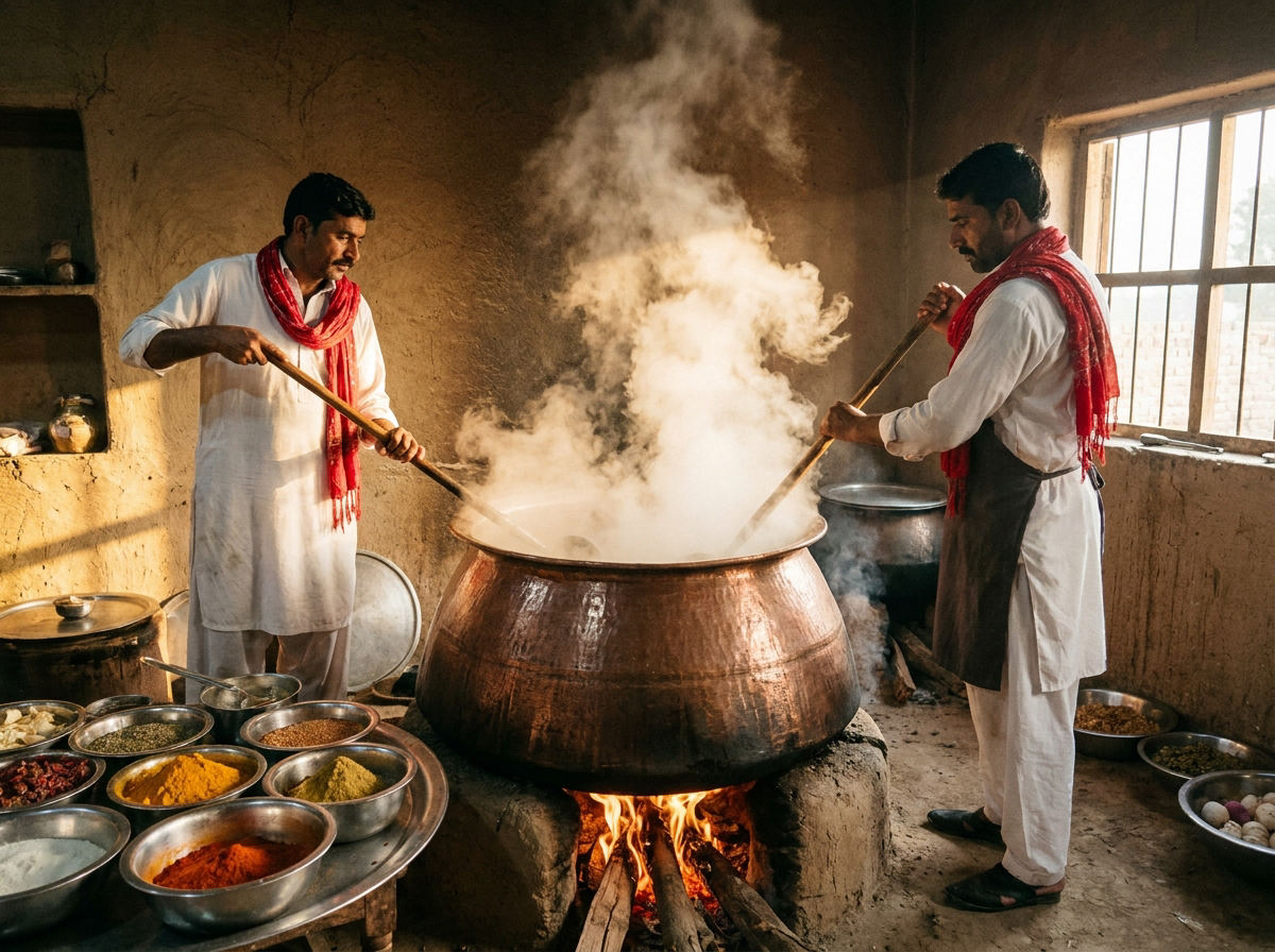 Al Madina Caterer's kitchen team